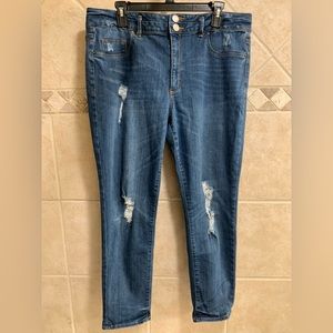 MOSSIMO SUPPLY CO. High Waisted Denim Leggings SZ 17
